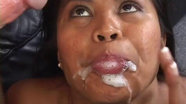 Hung stud lounges on the couch while getting his dick blown, then fucks