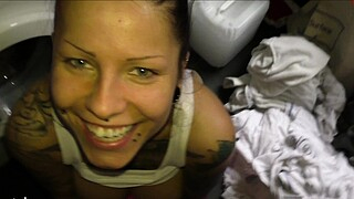 brunette amateur teen girl getting fucked and cumshot