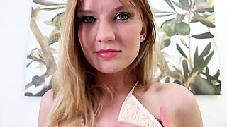 Hot amateur blonde pregnant toying her pussy solo