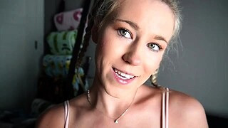Solo masturbation of a beautiful amateur blonde