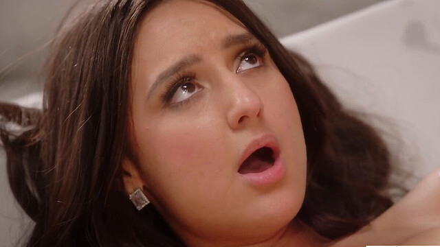 Petite brunette obsessed with fat cock fucking wet hole