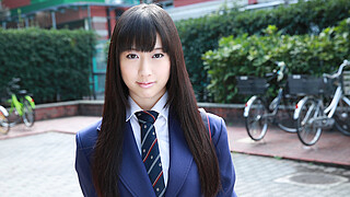 Slutty Japanese babe is giving her lucky mate a nice bj