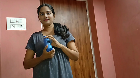 INDIAN BEAUTIFUL WIFE CALM ANGRY HUSBAND WITH MASSAGE