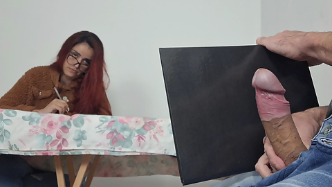 Jerking off for Risky Local Receptionist