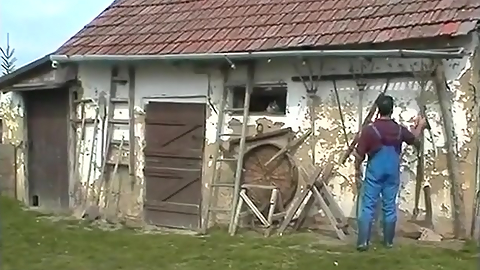 Horny granny wants younger guy to fuck her in the backyard