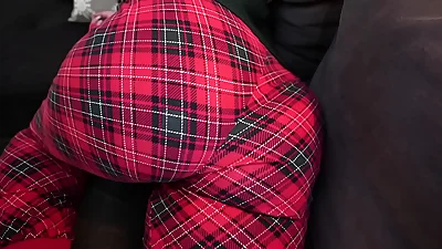 Step sister made a Christmas present and started riding my penis