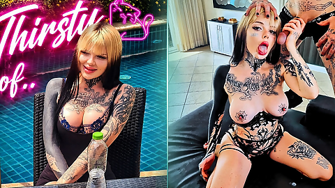 Thirsty Inked Street Slut Tricked Into Hardcore VR Casting Couch Fuck - Tattooed White Girl Drained My Balls
